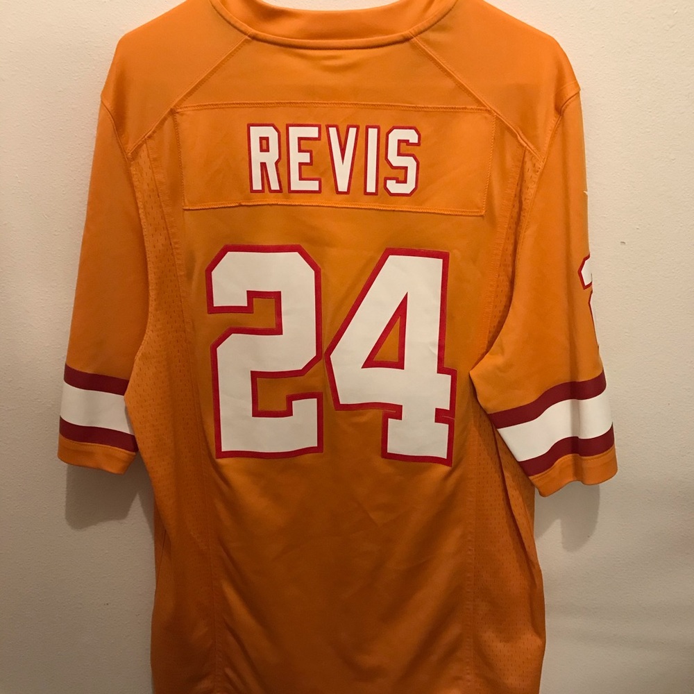 Nike On Field Authentic Darrelle Revis Throwback Creamsicle TB Bucs Jersey